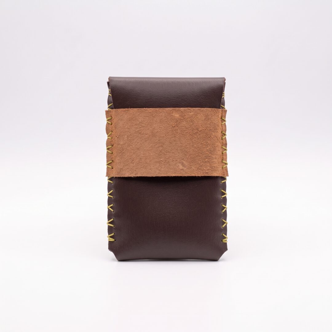 Porte-cartes violet & marron