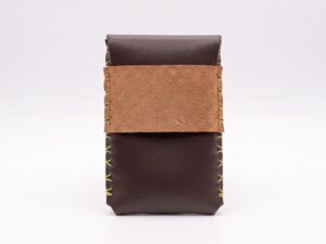 Porte-cartes violet & marron